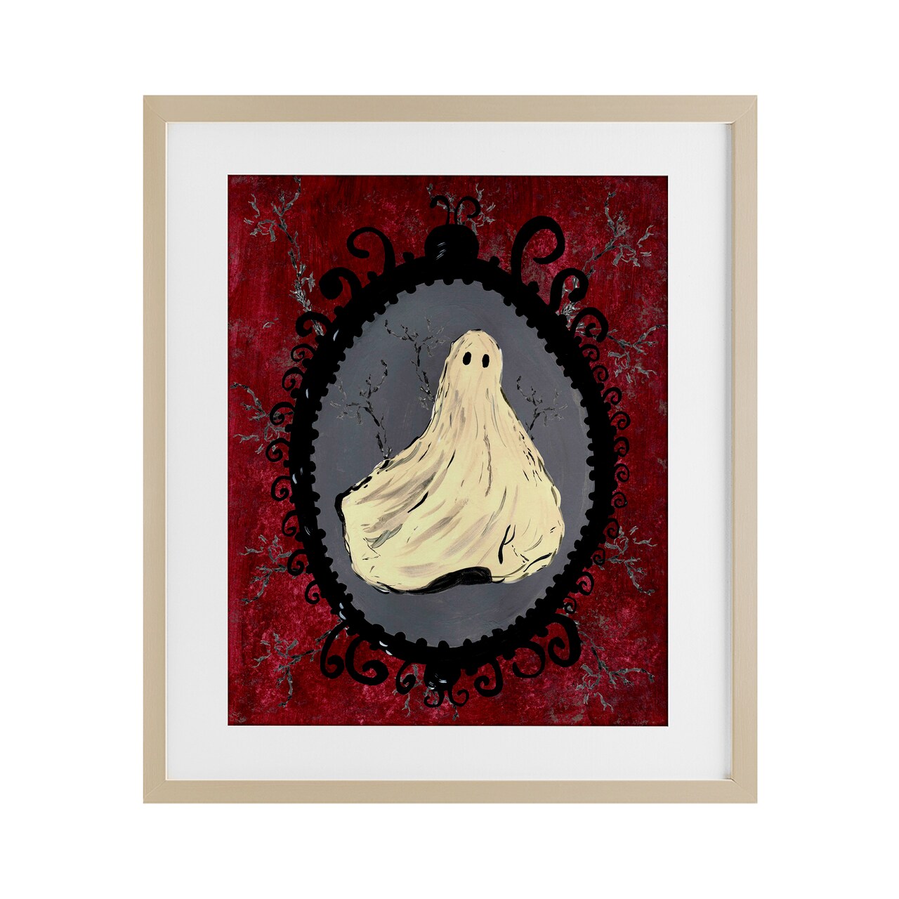Stupell Industries Gothic Vintage Ghost Framed Print Under Glass, design by Kara Keller Designs